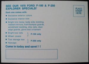 NOS 1970 Ford F100 F250 Explorer Special Pickup Truck Post Cards