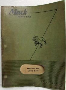 1954 Mack B50T Model Truck Parts Book - Number 2210