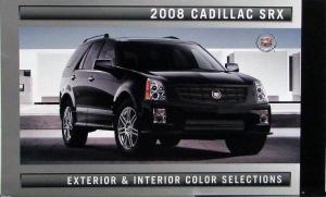 2008 Cadillac SRX Exterior & Interior Color Selection Sales Folder Brochure