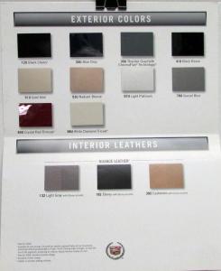 2008 Cadillac SRX Exterior & Interior Color Selection Sales Folder Brochure