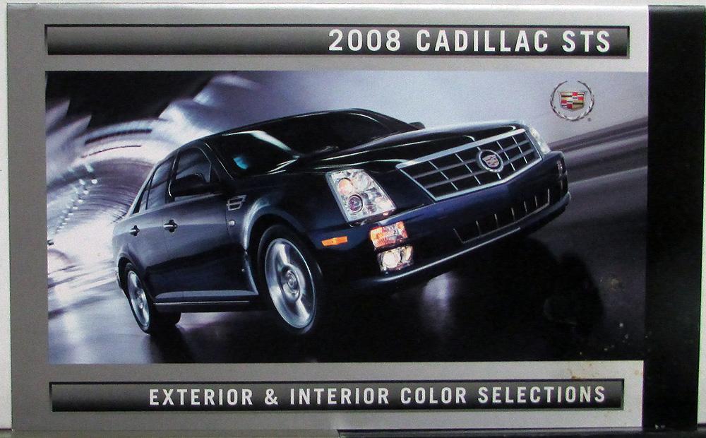 2008 Cadillac STS Exterior & Interior Color Selection Sales Folder Brochure