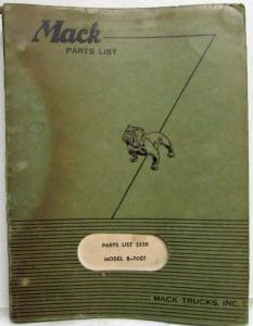 1955 Mack B70ST Model Truck Parts Book - Number 2328