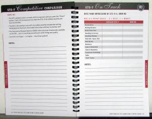 2008 Cadillac STS Launch & V-Series Dealer ONLY Salemen Instruction Trng Book
