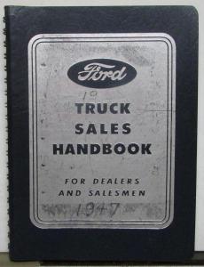 1947 Ford Truck Salesmens Facts Data Specifications Sales Book Pickup H/D Panel