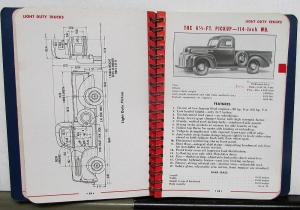 1947 Ford Truck Salesmens Facts Data Specifications Sales Book Pickup H/D Panel