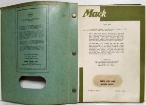 1955 Mack B70T Model Truck Parts Book - Number 2288