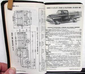 1952 Ford Truck Salesmens Facts Data Specifications Sales Book Pickup H/D Panel
