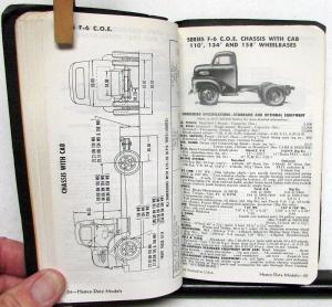 1952 Ford Truck Salesmens Facts Data Specifications Sales Book Pickup H/D Panel
