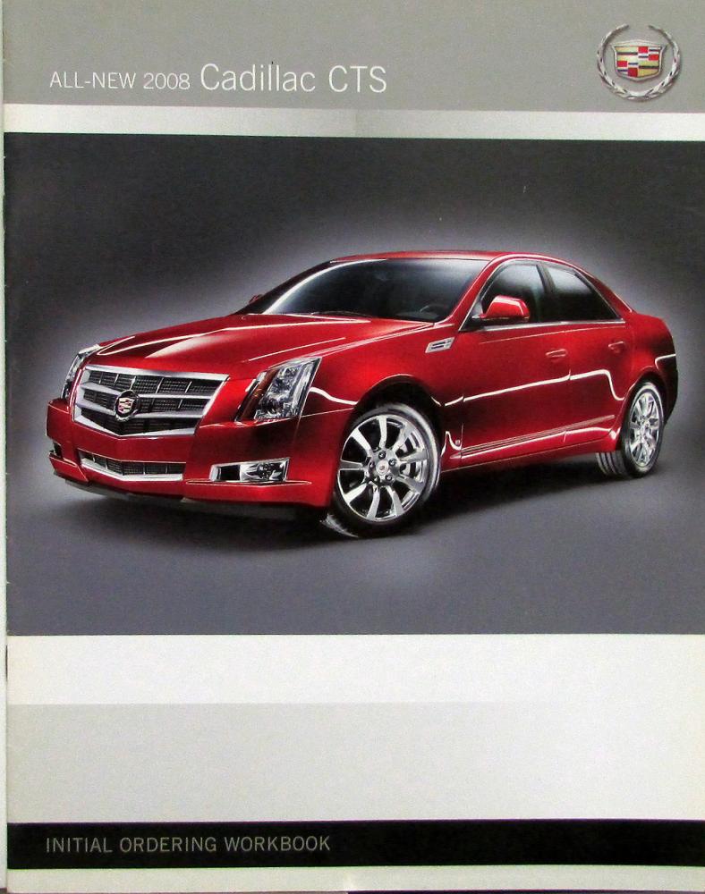 2008 Cadillac CTS Initial Ordering Workbook DEALER ONLY ITEM Original