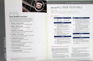 2008 Cadillac CTS Initial Ordering Workbook DEALER ONLY ITEM Original