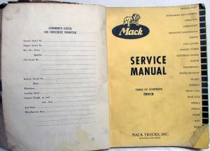 1959 Mack B43S 1876-81 Truck Service Shop Manual for Hicklin Motor Lines