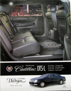 2008 Cadillac DTS-L DaBryan Coach Builders Sales Data Sheet Original