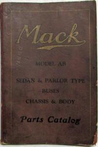 1922-1927 Mack AB Sedan and Parlor Type Buses Chassis and Body Parts Book