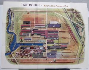 1947 Ford The Rouge Worlds Most Famous Plant Poster Original