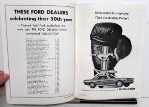 1967 Ford Dealers News 50th Ed Truck Car Mustang Model T Thunderbird Ranchero