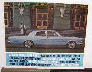 1966 Ford White Sale Mailer Mustang Falcon Sport Fairlane GTA Country Squire