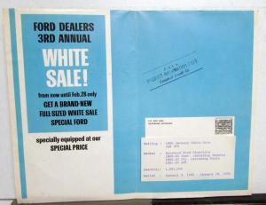 1966 Ford White Sale Mailer Mustang Falcon Sport Fairlane GTA Country Squire