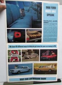 1966 Ford White Sale Mailer Mustang Falcon Sport Fairlane GTA Country Squire