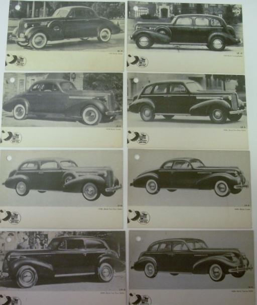 1937 1938 1939 Buick Post Cards By Cadillac Standard Used Cars Sedans and Coupes