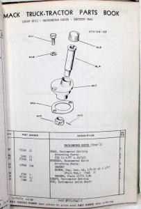 1970 Mack Truck DM611S 2383-92 Model Parts Book - Number 8276