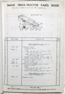 1970 Mack Truck DM607S Model Parts Book - Number 8299