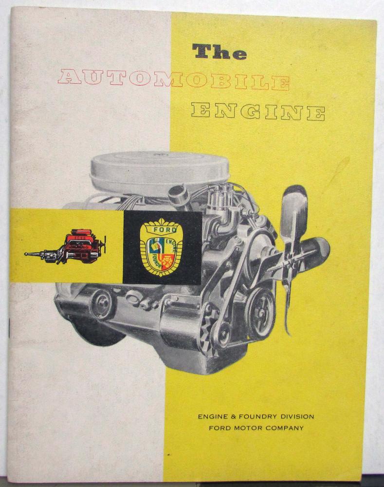 1961 Ford The Automobile Engine Learning Booklelt Guide