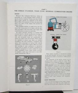 1961 Ford The Automobile Engine Learning Booklelt Guide