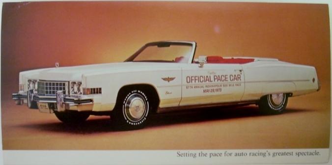 NOS 1973 Cadillac Eldorado Indy Pace Car Postcard ORIGINAL