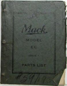 1936 Mack Truck EC Six Cylinder Chassis Model Parts Book - Number 591