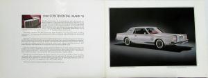 1980 Lincoln Continental Mark VI Town Car & Coupe Sales Brochure & Spec Sheet