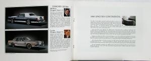 1980 Lincoln Continental Mark VI Town Car & Coupe Sales Brochure & Spec Sheet