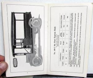 1924 Columbia Wagon & Body Co Commercial Ford Model T Bodies Catalog No 54