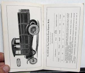 1924 Columbia Wagon & Body Co Commercial Ford Model T Bodies Catalog No 54