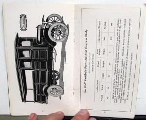 1924 Columbia Wagon & Body Co Commercial Ford Model T Bodies Catalog No 54