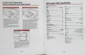 1997 Chevrolet Lumina Police Package Sales Brochure Original