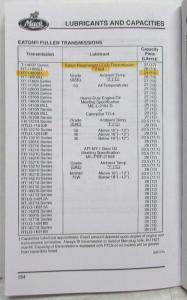 1997-2000 Mack Maintenance Lubrication Manual for Diesel Powered Trucks TS49499
