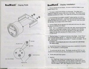 Sprague Controls RoadWatch Temperature Indicating System Owners Manual