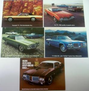 NOS 1971 Oldsmobile Dealer Post Cards Delta 88 Custom Toronado Cutlass F-85