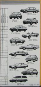 1990 Pontiac Exterior Colors Paint Chips & Trim & Interior Colors Sales Folder