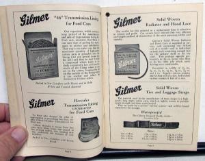 1933 Gilmer Automotive Products Catalog Car Truck Belts More Ford Chevy Cadillac