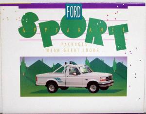 1992 Ford Sport Apperance Package Sale Brochure F Series Pickup Truck More Orig