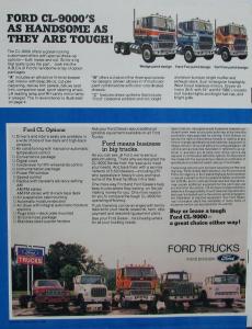 1981 Ford CL-9000 Linehauler Truck Sales Brochure Original