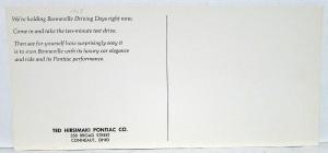 1968 Pontiac Dealer Post Card Bonneville Brougham Test Drive Invitation