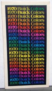 1970 Buick Dealer Color Options Brochure Folder Paint Chips GS Skylark LeSabre