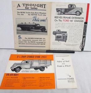1937 Ford 1 1/2 Ton TruckTrailer Axle MultiWheeler Deluxe Bus Easy Action Brakes