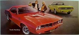 NOS 1971 Plymouth Cuda Hardtop & Convertible Dealer Post Card