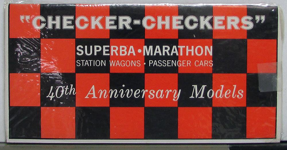 Checker Superba Marathon Wagons Cars 40th Anniv Checker Board Game Promo Item
