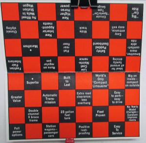 Checker Superba Marathon Wagons Cars 40th Anniv Checker Board Game Promo Item