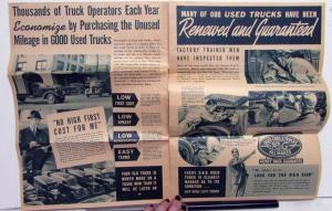 1939 Ford Dealer Mailer Used Trucks Brochure V8 Pickups