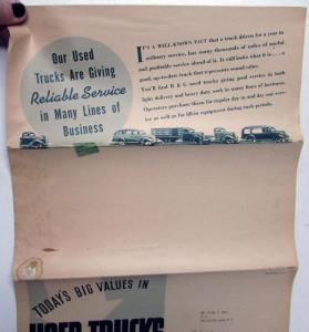 1939 Ford Dealer Mailer Used Trucks Brochure V8 Pickups